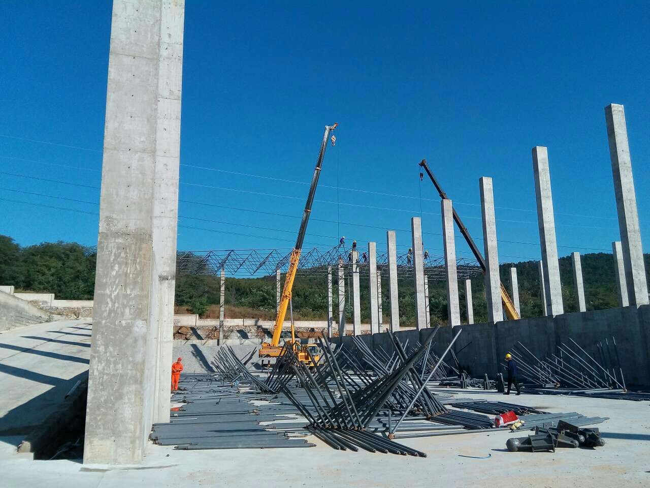 沙河搅拌站网架